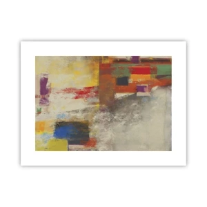 Affisch - Färgernas geometri - 40x30 cm