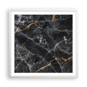 Affisch i vit ram - Stenens interna liv - 60x60 cm