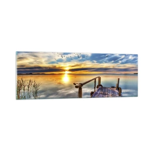 Glastavla - Bild på glas - Vinden lägger sig - 90x30 cm