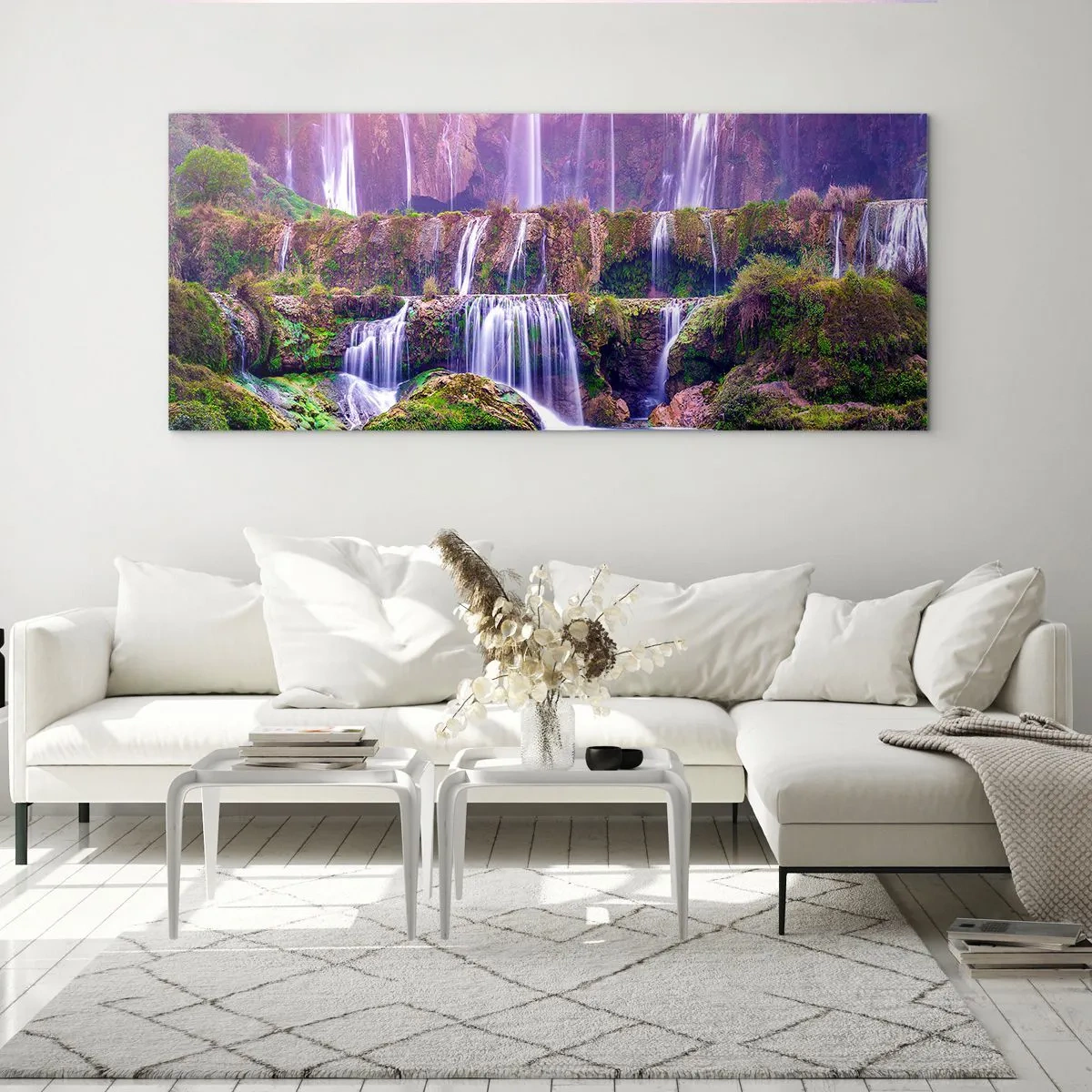 Glastavla - Bild på glas - Trappan till himlen - 90x30 cm