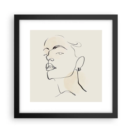 Affisch i svart ram - Stolt blick - 30x30 cm