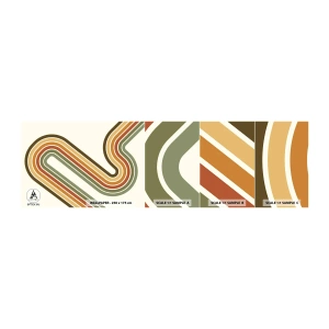 Fototapet Prov Standard Eco - Zig-zack mot målet - Abstraktion, Bit, Modernt mönster - 100x30 cm