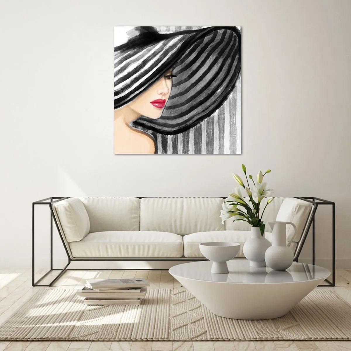 Glastavla - Bild på glas - Var hittar jag dig? - 50x50 cm