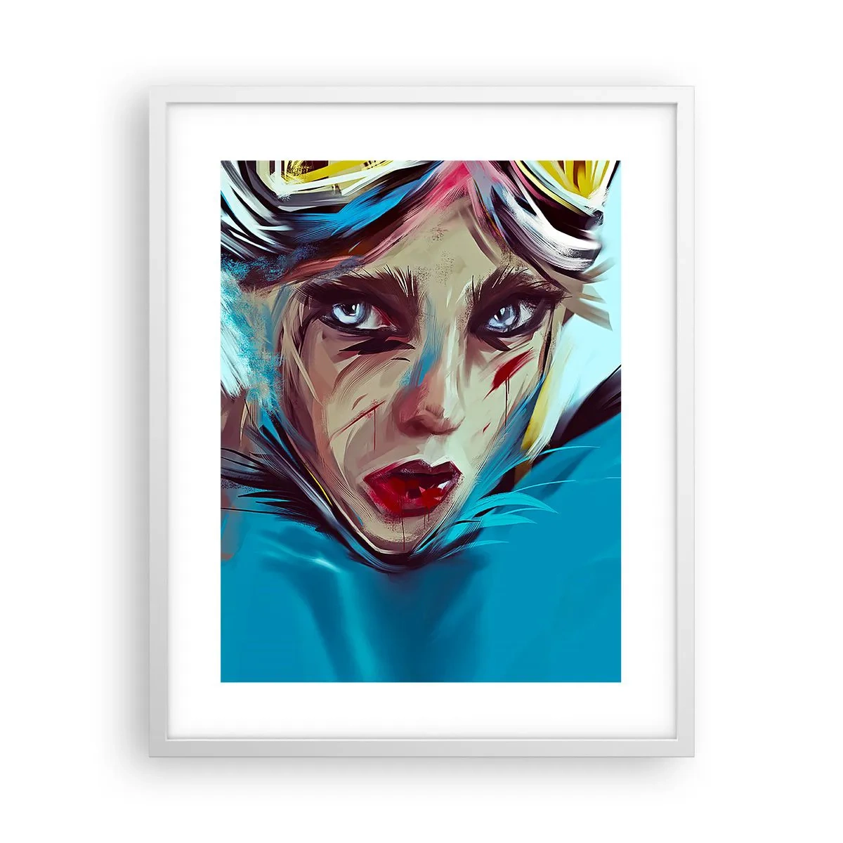 Affisch i vit ram - Vägkämpe - 40x50 cm