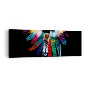 Canvastavla - Bild på duk - Indianskt halsband - 90x30 cm