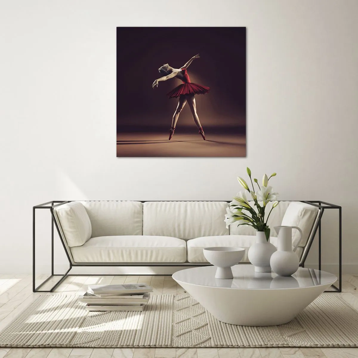 Glastavla - Bild på glas - Prima ballerina - 70x70 cm