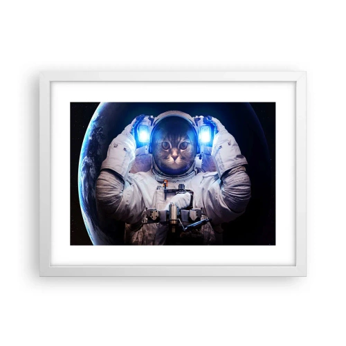 Affisch i vit ram - Houston, ni har problem - 40x30 cm