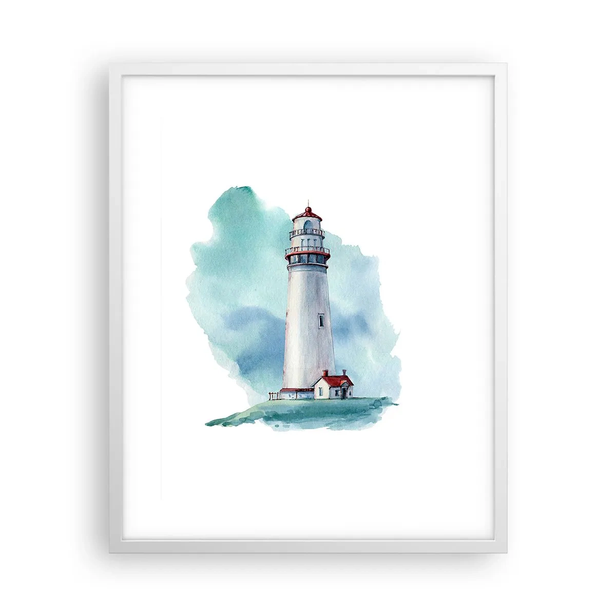 Affisch i vit ram - Milda syster av det blåa - 40x50 cm