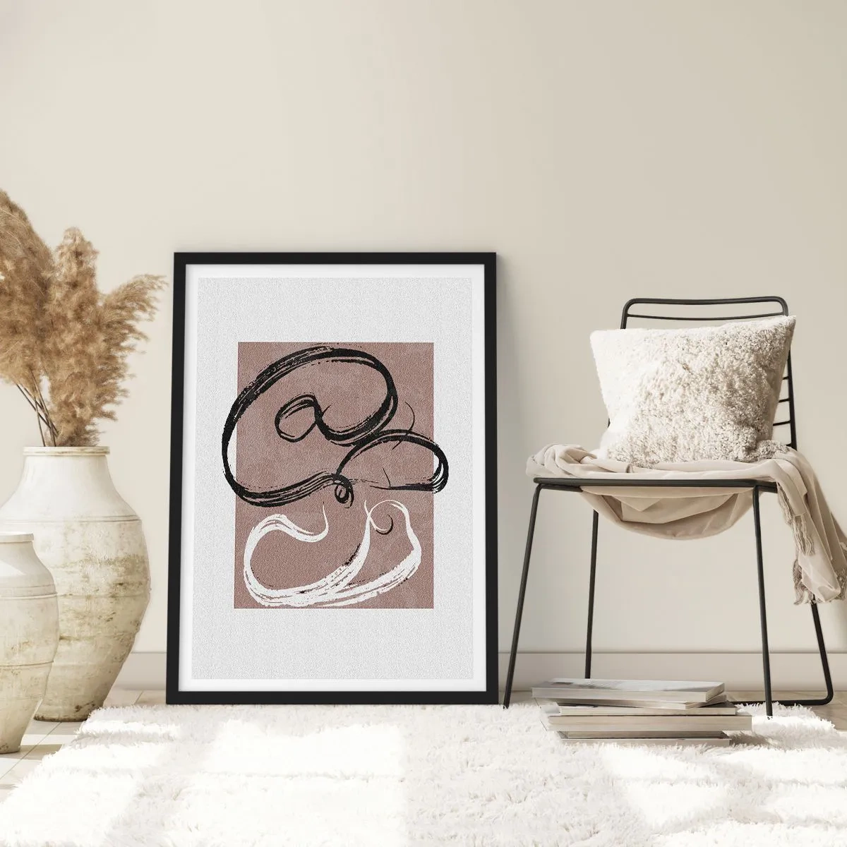 Affisch i svart ram - Komposition - sökande efter fullständighet - 30x40 cm