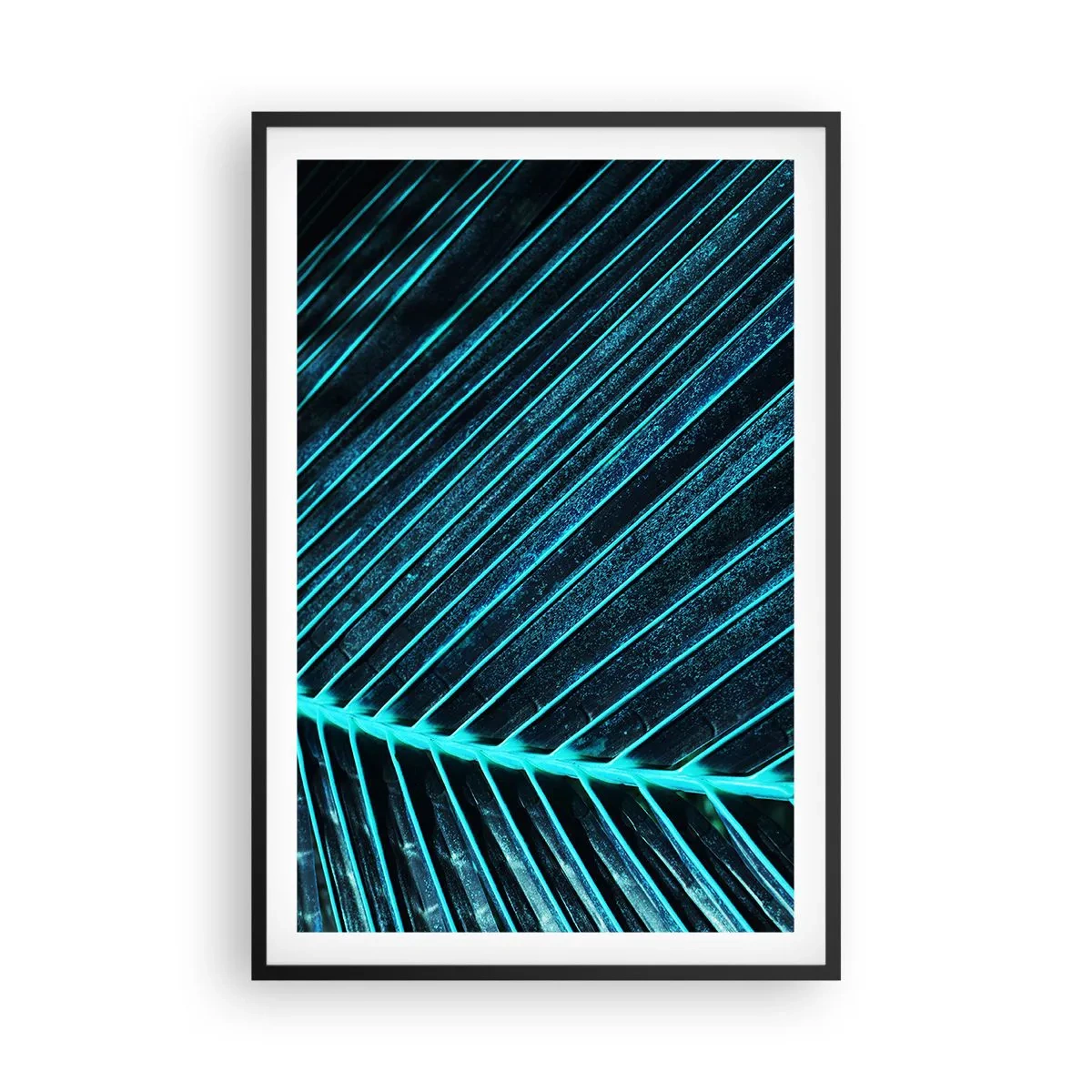 Affisch i svart ram - Grön textur - 61x91 cm