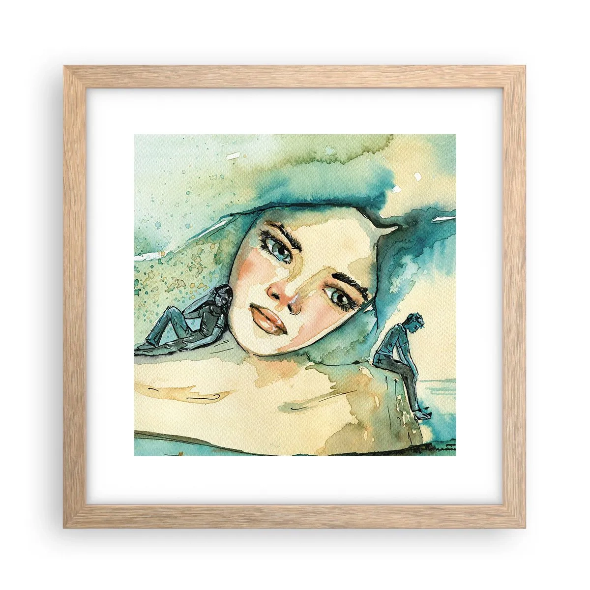 Affisch i ram av ljusek - Am I blue? - 30x30 cm