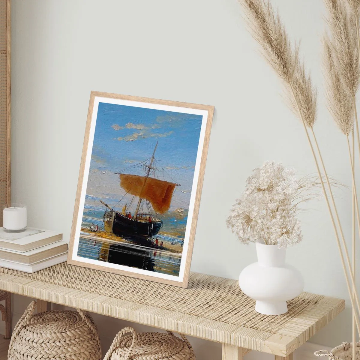 Affisch i ram av ljusek - Vatten, jord, luft - 50x70 cm