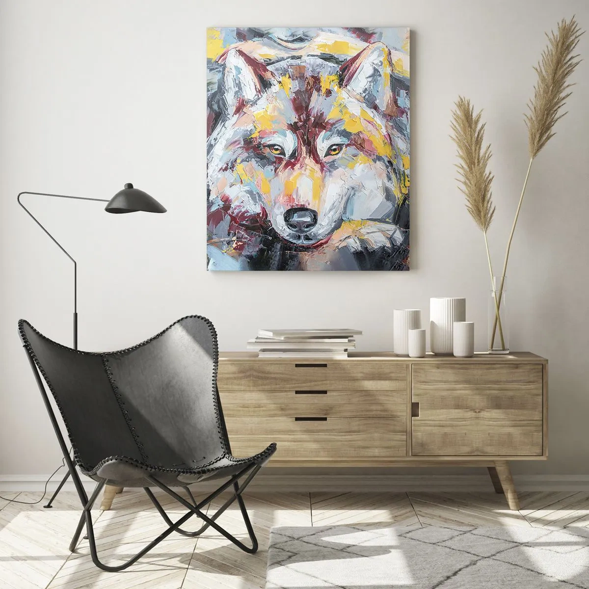 Glastavla - Bild på glas - Lugnt bland de närmsta - 50x70 cm