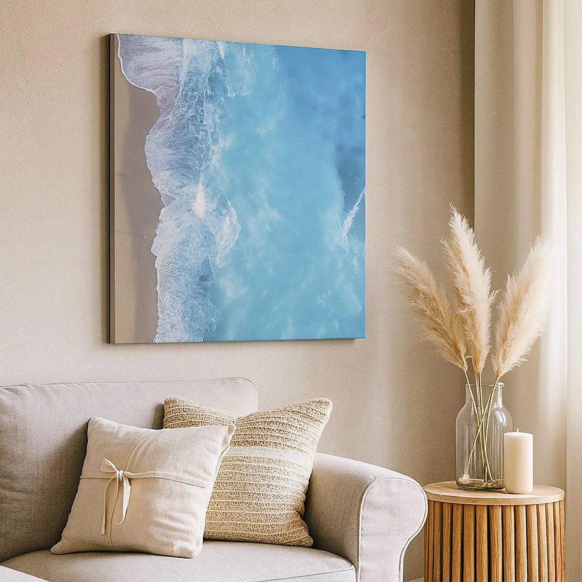 Canvastavla - Bild på duk - Blå styrka - 30x30 cm