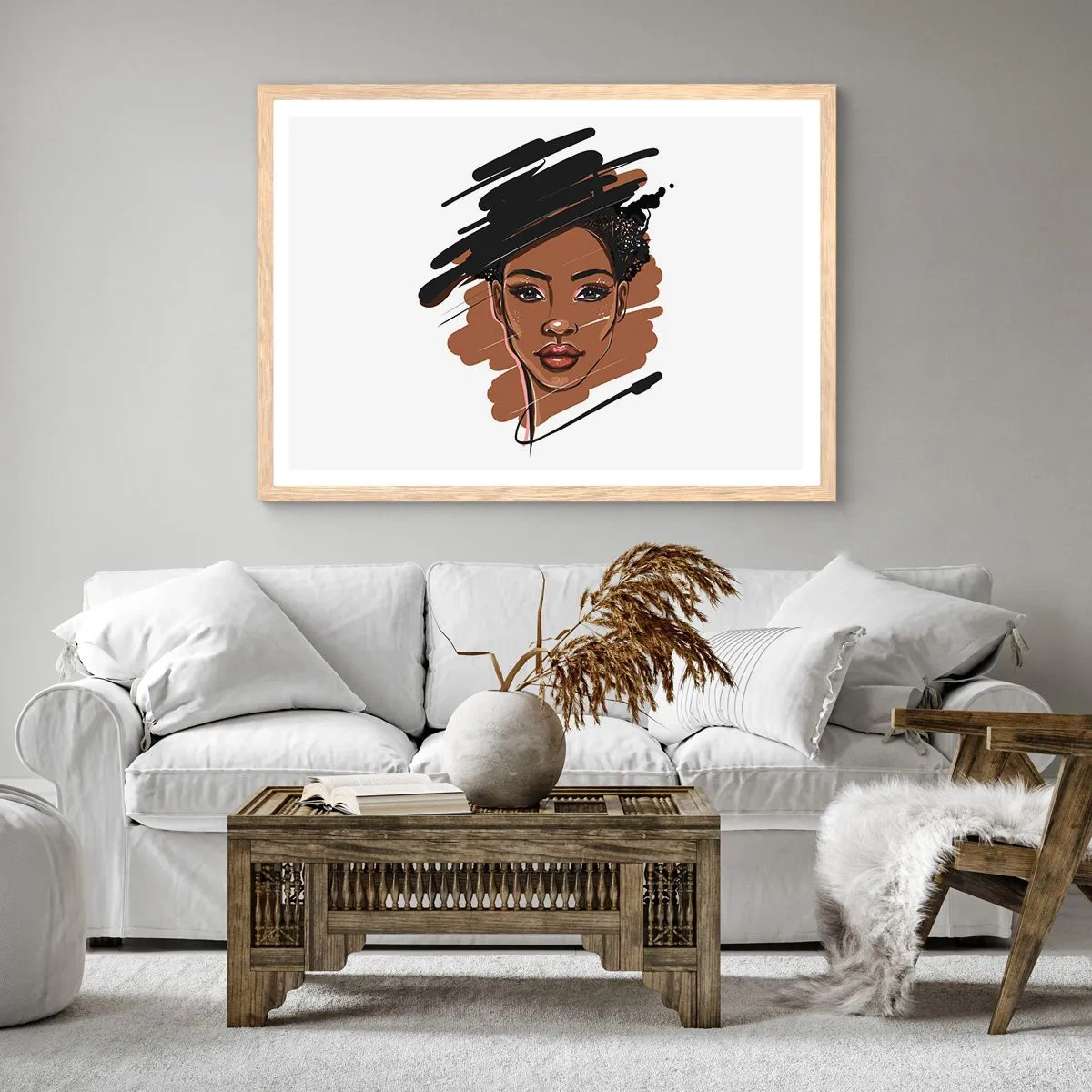 Affisch i ram av ljusek - Söt som choklad - 91x61 cm