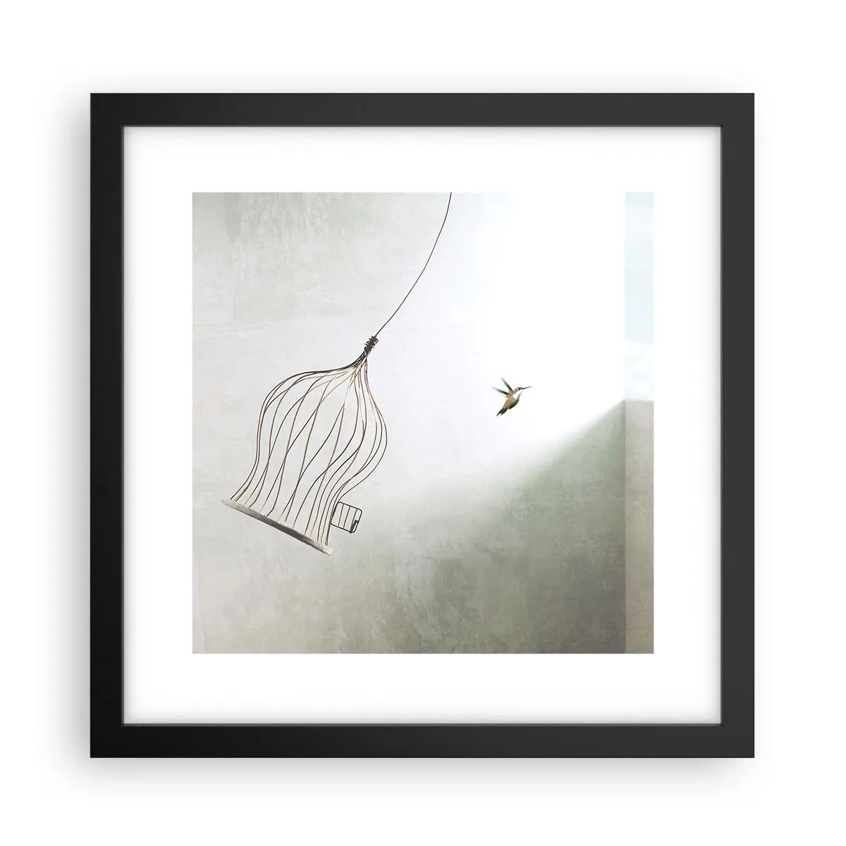 Affisch i svart ram - I sitt esse - 30x30 cm