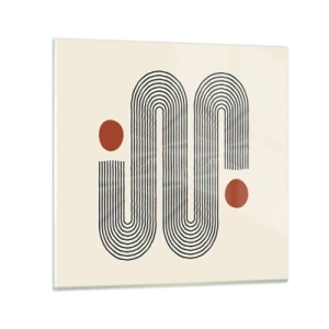 Glastavla - Bild på glas - från början till slutet - 30x30 cm