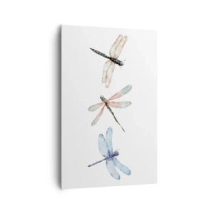 Canvastavla - Bild på duk - Viktlösa trollsländor - 80x120 cm