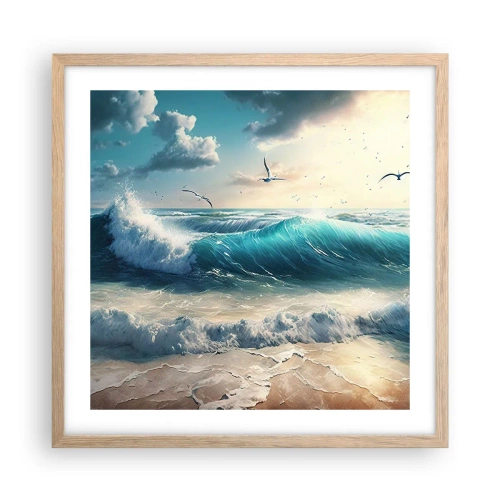 Affisch i ram av ljusek - Ljuder endast för dig - 50x50 cm