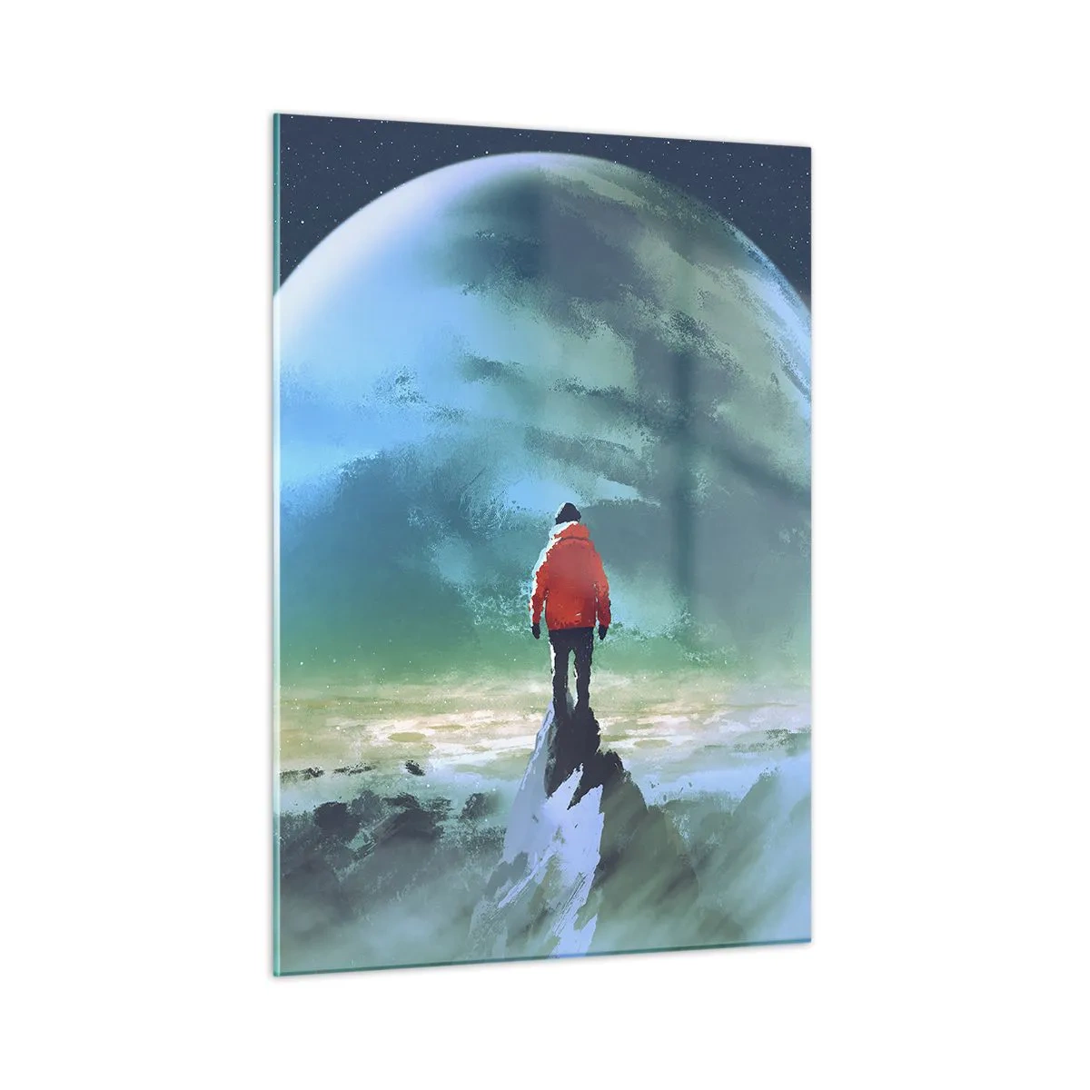 Glastavla - Bild på glas - Upptäckare av en ny jord - 50x70 cm