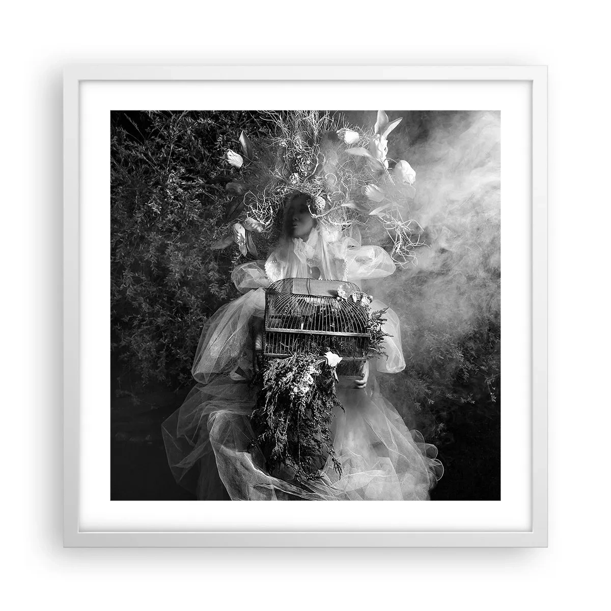 Affisch i vit ram - Bara Moder - Natur - 50x50 cm