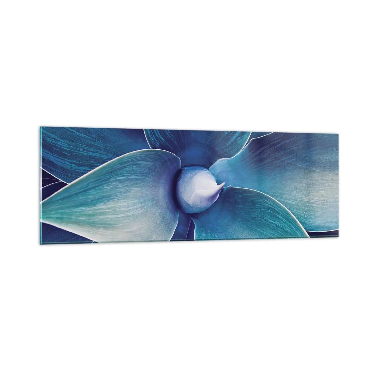 Glastavla - Bild på glas - Blått från himlen - 90x30 cm