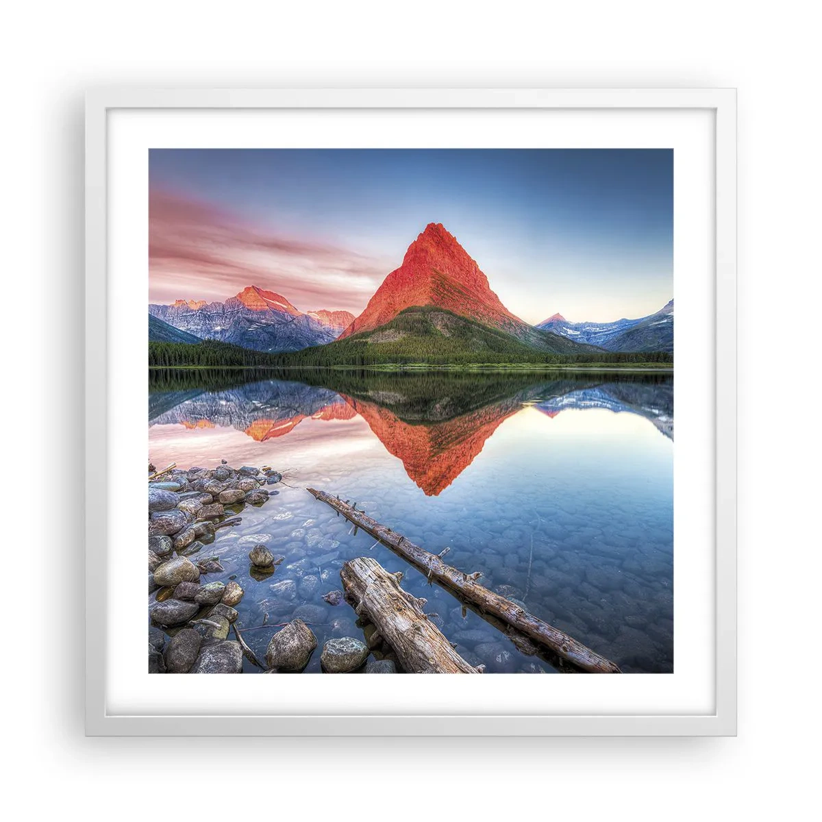 Affisch i vit ram - Glöd och kyla - 50x50 cm