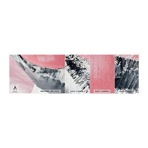 Provbit av självhäftande fototapet Deluxe Sticker - Anpassad komposition - Abstraktion, Bit, Pastell färger - 100x30 cm