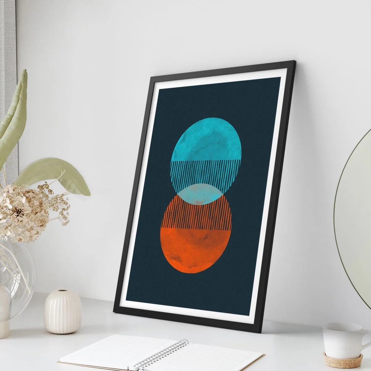 Affisch i svart ram - Astronomisk fantasi - 70x100 cm