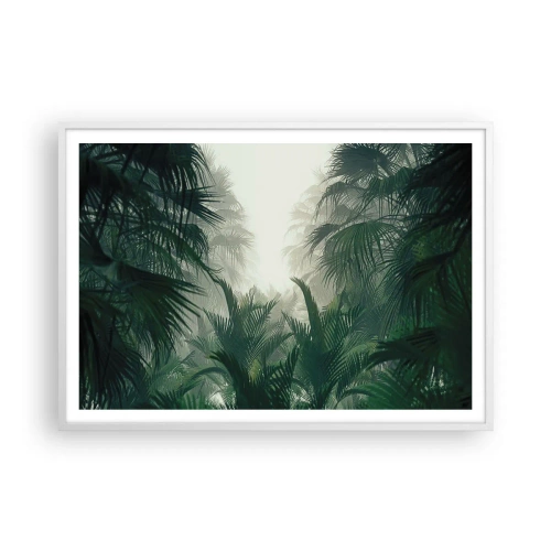Affisch i vit ram - Tropisk hemlighet - 100x70 cm