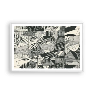 Affisch i vit ram - Nutidens dynamik - 91x61 cm