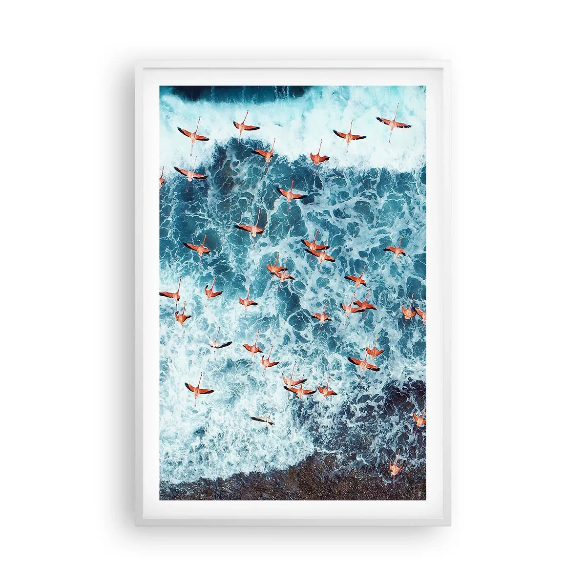 Affisch i vit ram - Kustparad - 61x91 cm