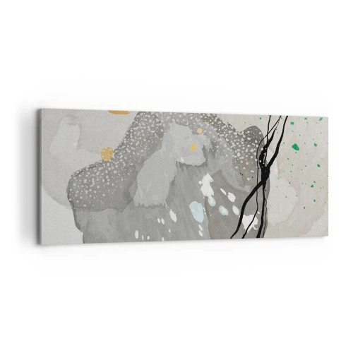 Canvastavla - Bild på duk - Organisk komposition - 100x40 cm