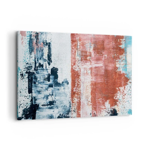 Canvastavla - Bild på duk - Abstrakt halvt om halvt - 120x80 cm