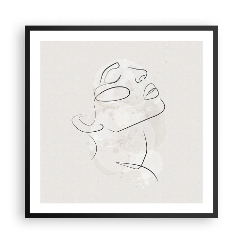 Affisch i svart ram - Drömmens kontur - 60x60 cm