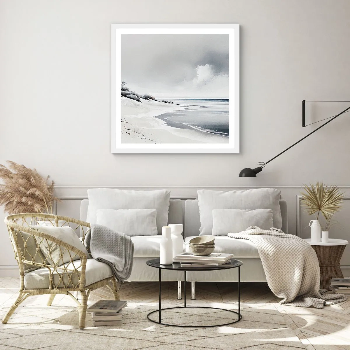 Affisch i vit ram - Alltid tillsammans - 60x60 cm