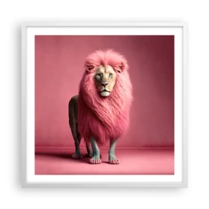 Affisch i vit ram - Och du är inte längre rädd - 60x60 cm