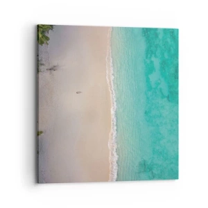 Canvastavla - Bild på duk - En strand i paradiset - 70x70 cm