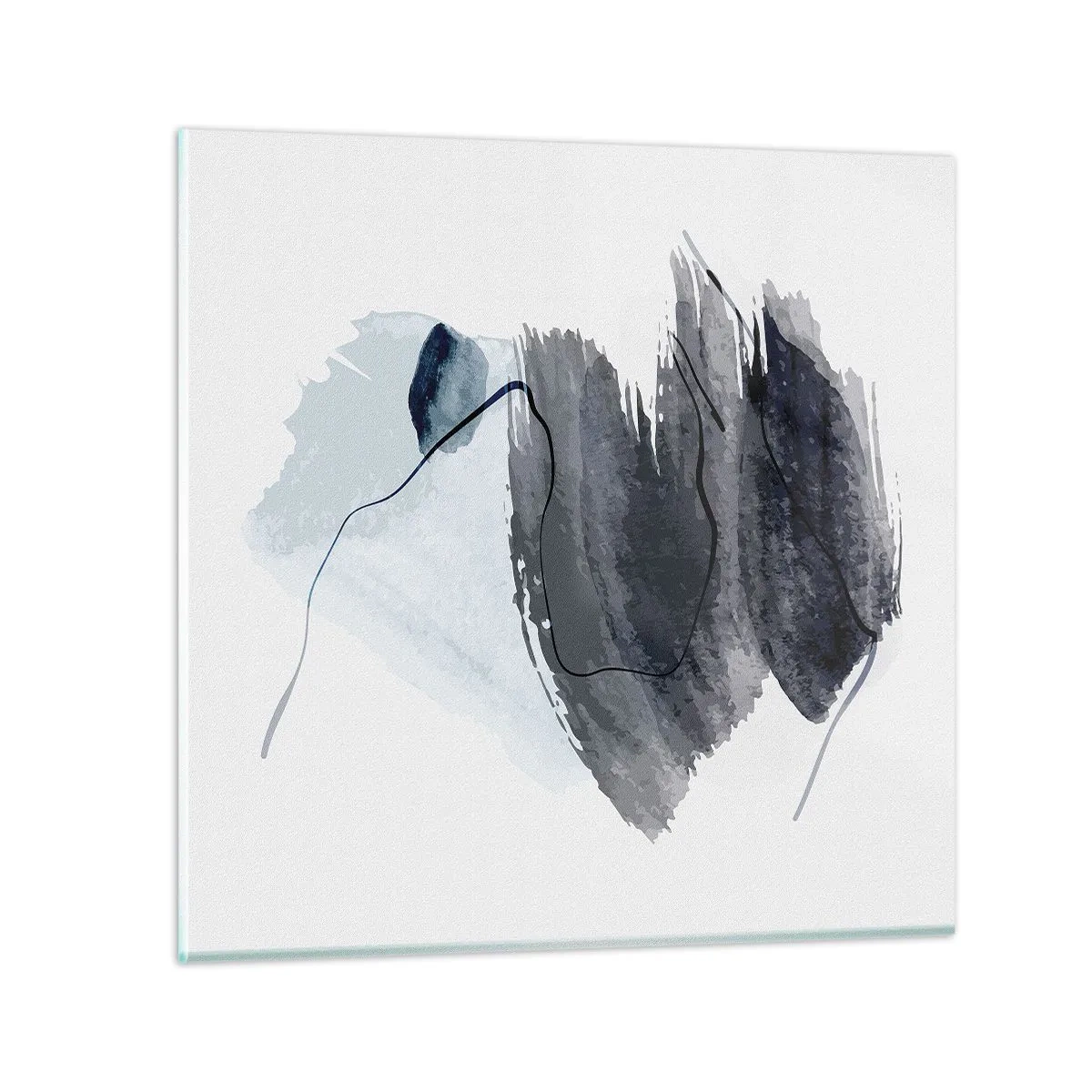 Glastavla - Bild på glas - Intensitet och rörelse - 40x40 cm