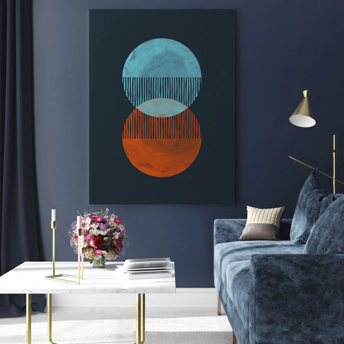 Glastavla - Bild på glas - Astronomisk fantasi - 50x70 cm