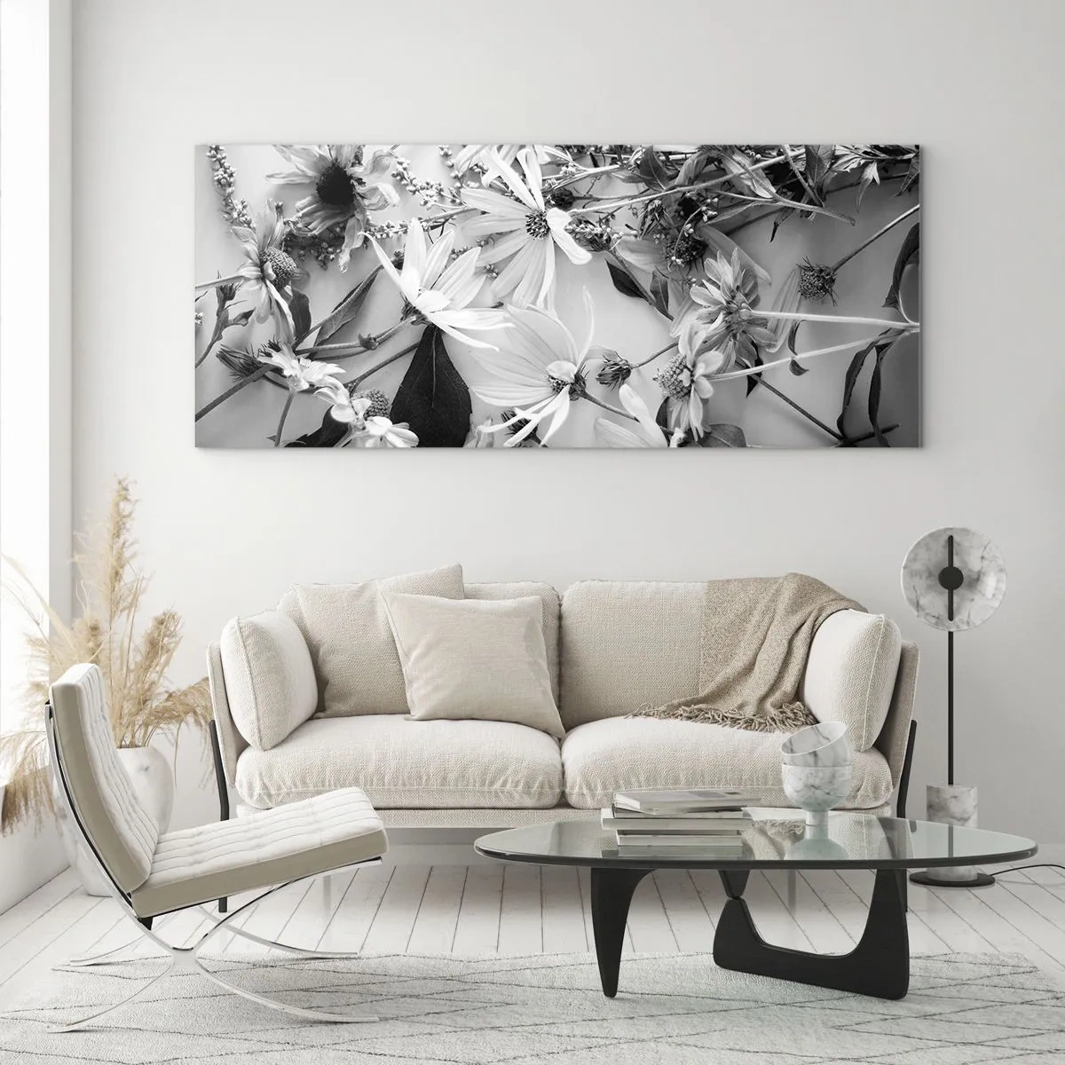 Glastavla - Bild på glas - Icke-blombukett - 120x50 cm