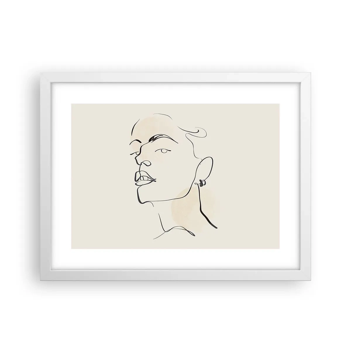 Affisch i vit ram - Stolt blick - 40x30 cm