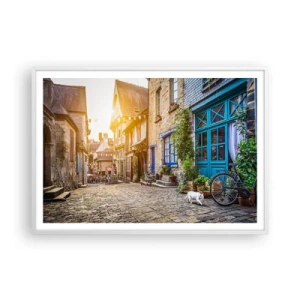 Affisch i vit ram - Stadens vita ande - 100x70 cm