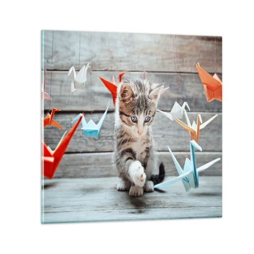 Glastavla - Bild på glas - Första lektionen - 70x70 cm