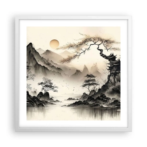 Affisch i vit ram - Orientens unika charm - 50x50 cm