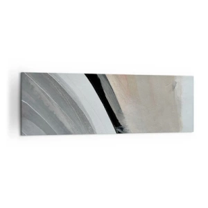 Canvastavla - Bild på duk - Komposition: en båge av svart och grått - 160x50 cm
