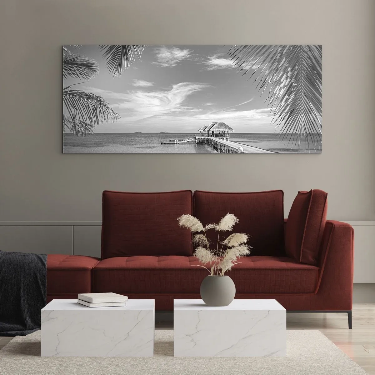 Glastavla - Bild på glas - Minne eller dröm? - 120x50 cm