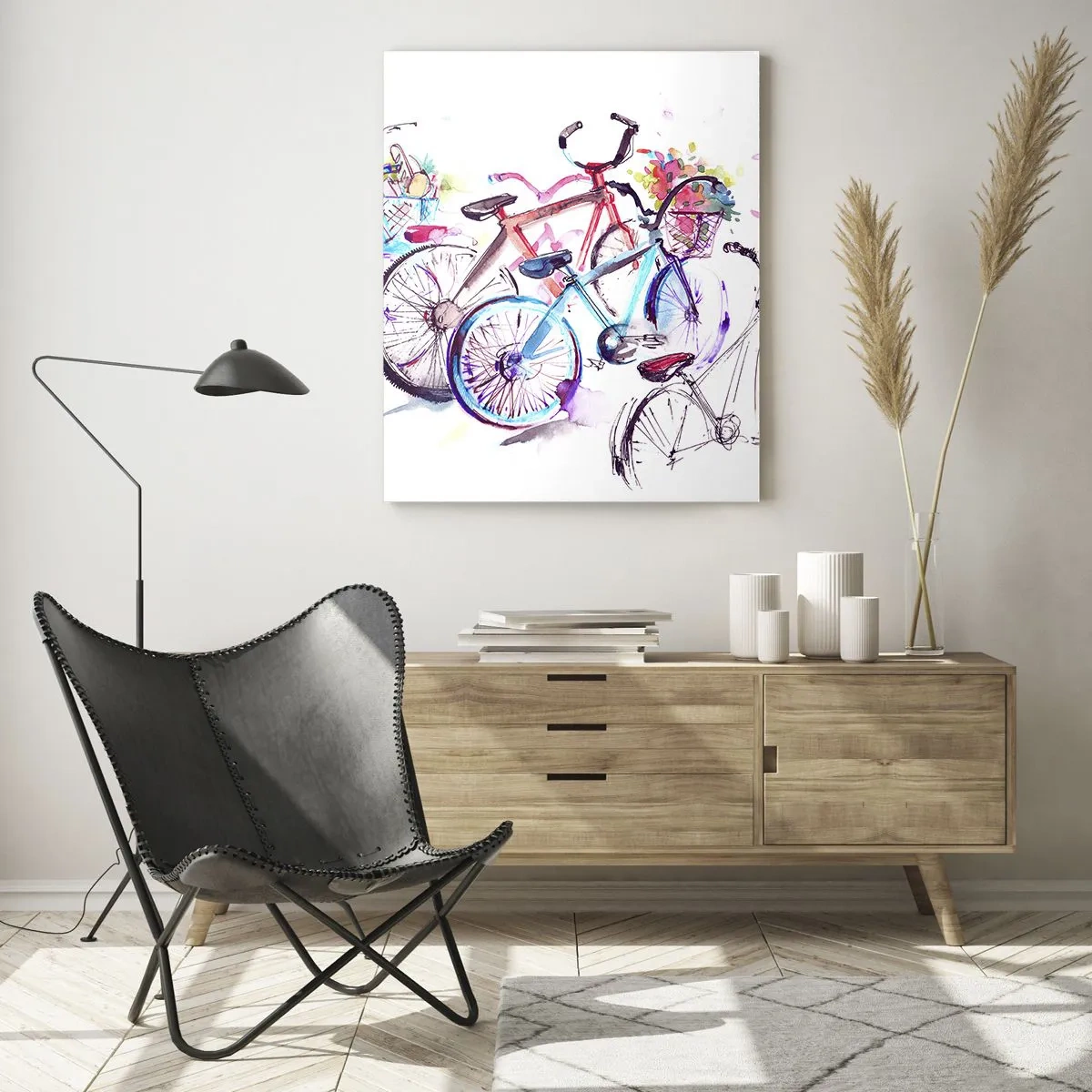Glastavla - Bild på glas - Antimotoklubbens träff - 50x70 cm