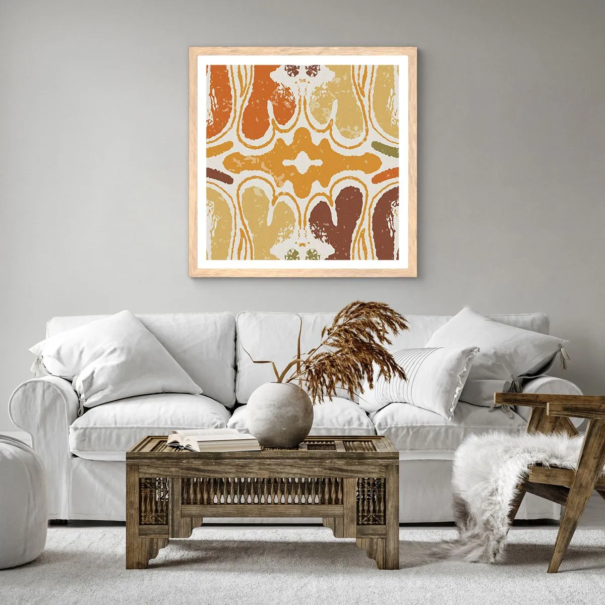 Affisch i ram av ljusek - Sentimental abstraktion - 30x30 cm