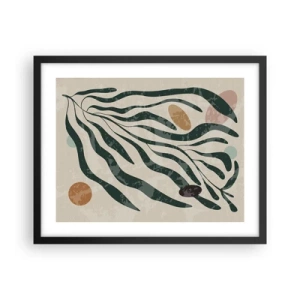 Affisch i svart ram - Bland de gröna - 50x40 cm